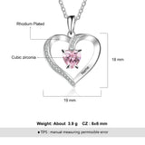 Personalized Heart Necklace for Mom with Name and Birthstone - Anniversary Gift