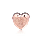 Mother's Rose Heart Charm 925 Silver Jewelry DIY Beads