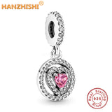 925 Sterling Silver MOM Heart Charm Bead DIY Jewelry Accessory
