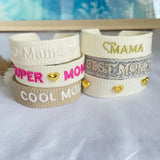 Mom's Embroidery Bracelets Adjustable Unique Gift