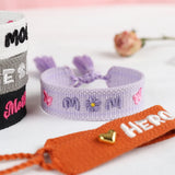 Mom's Embroidery Bracelets Adjustable Unique Gift