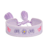 Mom's Embroidery Bracelets Adjustable Unique Gift