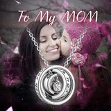 Mother's Crystal Pendant Necklace