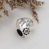 Silver Mum Angel Wings Charm for Bracelet Women Jewelry Logo