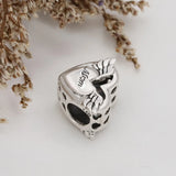Silver Mum Angel Wings Charm for Bracelet Women Jewelry Logo