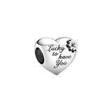 Silver Mum Angel Wings Charm for Bracelet Women Jewelry Logo