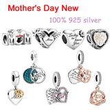 Silver Mum Angel Wings Charm for Bracelet Women Jewelry Logo