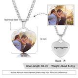 Mothers Heart Necklace with Photo, Stainless Steel Pendant