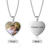 Mothers Photo Necklace for Women Mom Grandma Love Heart Picture