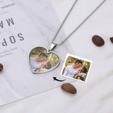 Mothers Photo Necklace for Women Mom Grandma Love Heart Picture