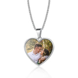 Mothers Photo Necklace for Women Mom Grandma Love Heart Picture