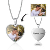 Mothers Photo Necklace for Women Mom Grandma Love Heart Picture