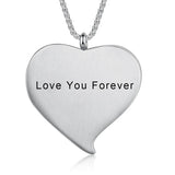 Mothers Photo Necklace Love Heart Pictures Stainless Steel Pendant