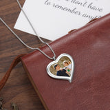 Mothers Photo Necklace Love Heart Pictures Stainless Steel Pendant