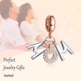 925 Silver Maternal Love Charm Bead Heart Pendant for Bracelet DIY