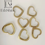 Custom Kids Name Heart Slide Charm Bracelets - Stainless Steel Bangles