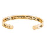 Unique Stainless Steel Cuff Bracelet Birthday Mom Step for Women