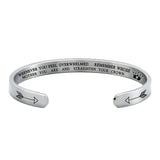 Unique Stainless Steel Cuff Bracelet Birthday Mom Step for Women