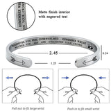 Unique Stainless Steel Cuff Bracelet Birthday Mom Step for Women