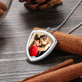 Custom Photo Necklace for Men Women Dad Mom Picture Pendant Memorial Keepsake