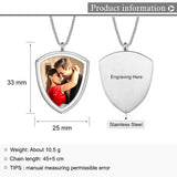 Custom Photo Necklace for Men Women Dad Mom Picture Pendant Memorial Keepsake