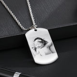 Custom Photo Necklace Dog Tag Engraved Pendant Keepsake