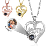 Personalized MOM Projection Necklace Love Heart Pendant