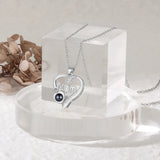 Personalized MOM Projection Necklace Love Heart Pendant