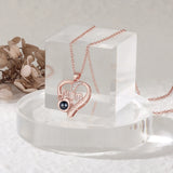 Personalized MOM Projection Necklace Love Heart Pendant