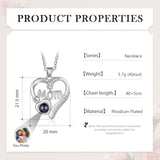 Personalized MOM Projection Necklace Love Heart Pendant