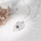 Personalized MOM Projection Necklace Love Heart Pendant