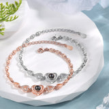 Personalized Heart Charm Bracelet for Mom Grandma