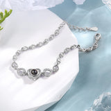 Personalized Heart Charm Bracelet for Mom Grandma