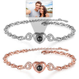 Personalized Heart Charm Bracelet for Mom Grandma
