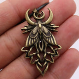 Moths Necklace Butterfly Pendant Moon Rune Women Necklace