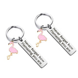 Flamingo Keychain Never Forget How Flamazing You Are Key Ring