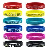 Motivational Silicone Rubber Wristbands Inspirational Bracelet