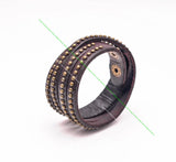 Motorcycle Brass Claw Beads Rivet Studs Leather Bracelet