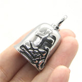 Motorbiker Cross Bell Pendant Stainless Steel Bell Pendant