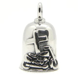 Motorbiker Cross Bell Pendant Stainless Steel Bell Pendant