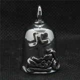 Motorbiker Cross Bell Pendant Stainless Steel Bell Pendant