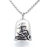 Motorbiker Cross Bell Pendant Stainless Steel Bell Pendant