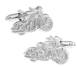 Silver Motorcycle Style Copper Cuff Links