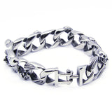 Dead Skeleton Stainless Steel Biker Bracelet