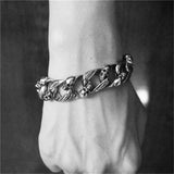 Dead Skeleton Stainless Steel Biker Bracelet