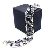 Dead Skeleton Stainless Steel Biker Bracelet