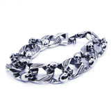 Dead Skeleton Stainless Steel Biker Bracelet