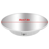 Rotating Display Stand, 7.87Inch, Mirror Covered Turntable Stand (White)