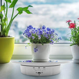 Rotating Display Stand, 7.87Inch, Mirror Covered Turntable Stand (White)