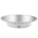 Rotating Display Stand, 7.87Inch, Mirror Covered Turntable Stand (White)